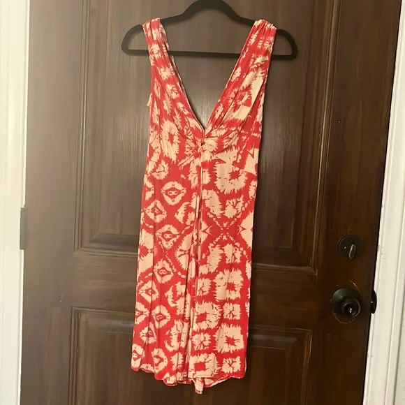 Christophe Sauvat 100% Silk Summer Dress. Deep V Front and Back. - Picture 1 of 3